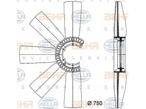 HELLA 8MV 376 733-161 ventiliatoriaus ratas, variklio aušinimas
1 674 865