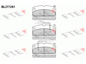 FTE BL2772A1 stabdžių trinkelių rinkinys, diskinis stabdys 
 Techninės priežiūros dalys -> Papildomas remontas
6L065