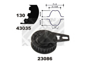 MAPCO 23035 paskirstymo diržo komplektas 
 Techninės priežiūros dalys -> Papildomas remontas