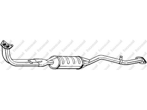 BOSAL 280-015 priekinis duslintuvas 
 Išmetimo sistema -> Duslintuvas
14150-80000, 14150-80002
