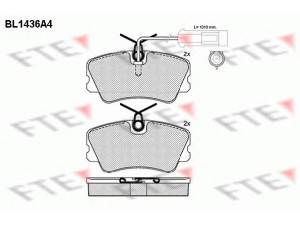 FTE BL1436A4 stabdžių trinkelių rinkinys, diskinis stabdys 
 Techninės priežiūros dalys -> Papildomas remontas
0060765019