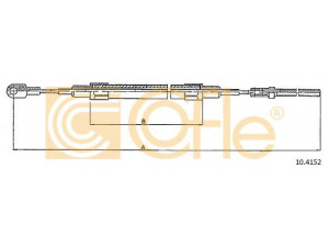 COFLE 10.4152 trosas, stovėjimo stabdys 
 Stabdžių sistema -> Valdymo svirtys/trosai
34411156436, 34411162005