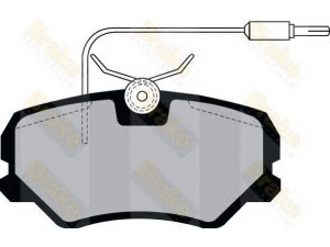 Brake ENGINEERING PA1041 stabdžių trinkelių rinkinys, diskinis stabdys 
 Techninės priežiūros dalys -> Papildomas remontas
95666894, 425107