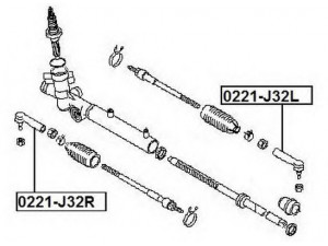 ASVA 0221-J32L skersinės vairo trauklės galas 
 Vairavimas -> Vairo mechanizmo sujungimai
D8640-JA00A