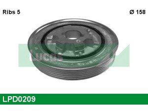LUCAS ENGINE DRIVE LPD0209 skriemulys, alkūninis velenas 
 Diržinė pavara -> Dirželio skriemulys
0515V3, 0515V3, 80001238