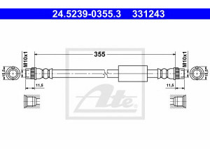 ATE 24.5239-0355.3 stabdžių žarnelė 
 Stabdžių sistema -> Stabdžių žarnelės
4806 H6, 1401070480, 4806 H6