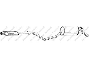 BOSAL 287-871 galinis duslintuvas 
 Išmetimo sistema -> Duslintuvas
46 454 339, 46 472 293, 7 735 376