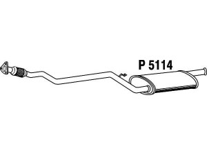 FENNO P5114 vidurinis duslintuvas 
 Išmetimo sistema -> Duslintuvas
8200008415