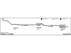 IMASAF 525000314 išmetimo sistema 
 Išmetimo sistema -> Išmetimo sistema, visa
