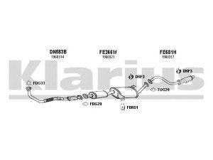 KLARIUS 361318U išmetimo sistema 
 Išmetimo sistema -> Išmetimo sistema, visa