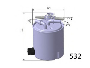MISFAT M558 kuro filtras 
 Techninės priežiūros dalys -> Papildomas remontas
16400JD50A, 16400JD52A, 16400JY09D