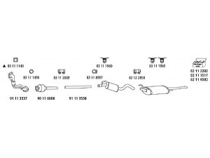 HJS VW_425 išmetimo sistema 
 Išmetimo sistema -> Išmetimo sistema, visa