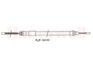 BENDIX 431041B trosas, stovėjimo stabdys 
 Stabdžių sistema -> Valdymo svirtys/trosai
7700539866, 7700539995, 7704001812