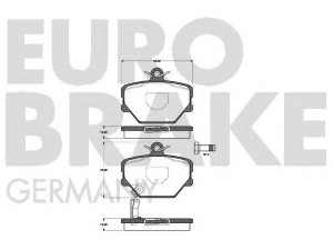 EUROBRAKE 5502223344 stabdžių trinkelių rinkinys, diskinis stabdys 
 Techninės priežiūros dalys -> Papildomas remontas
0001431V002, 0001431V002000000