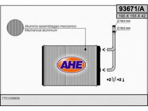 AHE 93671/A šilumokaitis, salono šildymas 
 Šildymas / vėdinimas -> Šilumokaitis
7701036909