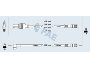 FAE 83650 uždegimo laido komplektas 
 Kibirkšties / kaitinamasis uždegimas -> Uždegimo laidai/jungtys
91.537.756.80, 96.012.732, 97.532.087