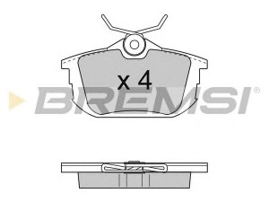 BREMSI BP2742 stabdžių trinkelių rinkinys, diskinis stabdys 
 Techninės priežiūros dalys -> Papildomas remontas
M125772, M620770, M850978, MB850978
