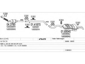 MTS C380023002817 išmetimo sistema 
 Išmetimo sistema -> Išmetimo sistema, visa