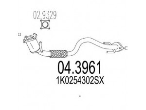 MTS 04.3961 katalizatoriaus keitiklis 
 Išmetimo sistema -> Katalizatoriaus keitiklis
1K0254302SX