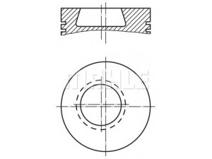MAHLE ORIGINAL 002 80 00 stūmoklis 
 Variklis -> Cilindrai/stūmokliai
366 030 14 17, 366 030 15 17, 366 030 20 17