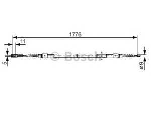 BOSCH 1 987 482 126 trosas, stovėjimo stabdys 
 Stabdžių sistema -> Valdymo svirtys/trosai
4D0 609 721 N, 4D0 609 721 N