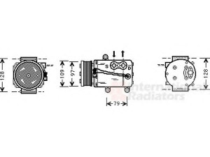 VAN WEZEL 1800K340 kompresorius, oro kondicionierius 
 Oro kondicionavimas -> Kompresorius/dalys
YS6H19D629AA, YS6H19D629AB