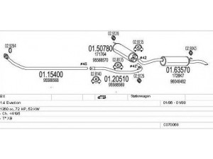 MTS C070068000990 išmetimo sistema 
 Išmetimo sistema -> Išmetimo sistema, visa