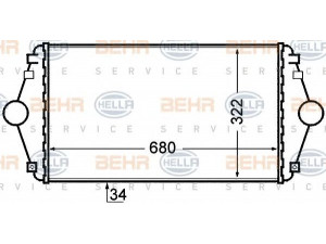 HELLA 8ML 376 727-641 tarpinis suslėgto oro aušintuvas, kompresorius 
 Variklis -> Oro tiekimas -> Įkrovos agregatas (turbo/superįkrova) -> Tarpinis suslėgto oro aušintuvas
0384.E7, 14.720.590.80, 0384E7