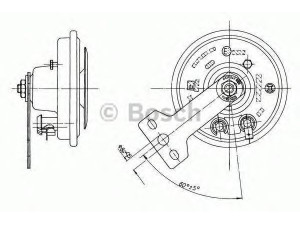 BOSCH 0 320 043 030 garsinis signalas; garsinis signalas 
 Elektros įranga -> Garsinis signalas
77FB 13802 A3A