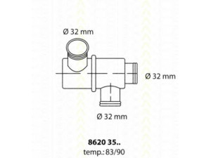TRISCAN 8620 3583 termostatas, aušinimo skystis 
 Aušinimo sistema -> Termostatas/tarpiklis -> Thermostat
2101-01306010, 2101-1306010, 2101-130601002