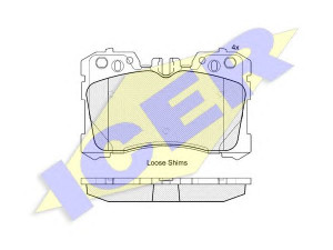 ICER 181935 stabdžių trinkelių rinkinys, diskinis stabdys 
 Techninės priežiūros dalys -> Papildomas remontas
04465-0W110, 04465-0W130, 04465-50260