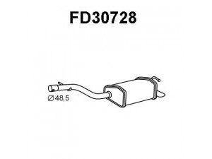 VENEPORTE FD30728 galinis duslintuvas 
 Išmetimo sistema -> Duslintuvas
1117837, 1205645, 1355687