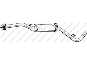 BOSAL 282-751 vidurinis duslintuvas 
 Išmetimo sistema -> Duslintuvas
007590594