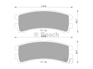 BOSCH 0 986 AB2 034 stabdžių trinkelių rinkinys, diskinis stabdys 
 Techninės priežiūros dalys -> Papildomas remontas
1V142648Z, MN-293M, 44060 32G85