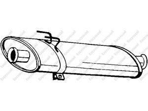 BOSAL 200-269 vidurinis duslintuvas 
 Išmetimo sistema -> Duslintuvas
45 00 126, 91 60 426, 77.00.302.360
