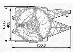 MAGNETI MARELLI 069422456010 ventiliatorius, radiatoriaus 
 Aušinimo sistema -> Oro aušinimas
51817559