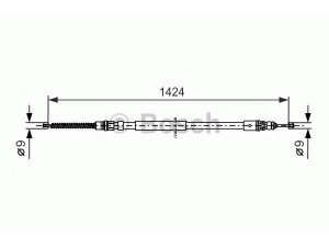 BOSCH 1 987 477 665 trosas, stovėjimo stabdys 
 Stabdžių sistema -> Valdymo svirtys/trosai
9108245, 77 00 307 721, 77 00 732 031