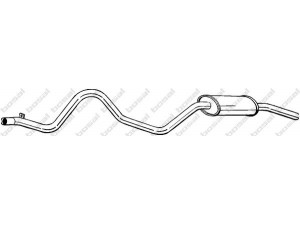 BOSAL 288-805 galinis duslintuvas 
 Išmetimo sistema -> Duslintuvas
NTC2960