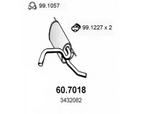 ASSO 60.7018 galinis duslintuvas 
 Išmetimo sistema -> Duslintuvas
3432082, 3448849, 3467687