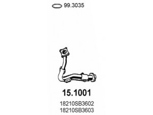 ASSO 15.1001 išleidimo kolektorius 
 Išmetimo sistema -> Išmetimo vamzdžiai
18210SB3602, 18210SB3603