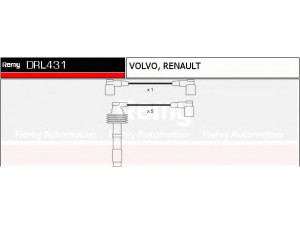 DELCO REMY DRL431 uždegimo laido komplektas 
 Kibirkšties / kaitinamasis uždegimas -> Uždegimo laidai/jungtys
1335874-2, 9135546-1, 9135700-4