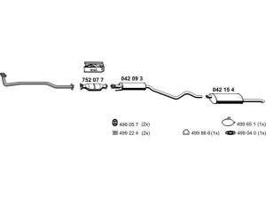 ERNST 050181 išmetimo sistema 
 Išmetimo sistema -> Išmetimo sistema, visa