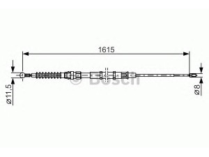 BOSCH 1 987 482 328 trosas, stovėjimo stabdys 
 Stabdžių sistema -> Valdymo svirtys/trosai
2K0 609 721 N, 2K0 609 721 R, 3T0 609 721 CB