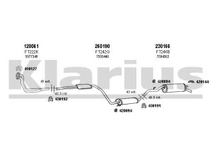 KLARIUS 330127E išmetimo sistema 
 Išmetimo sistema -> Išmetimo sistema, visa