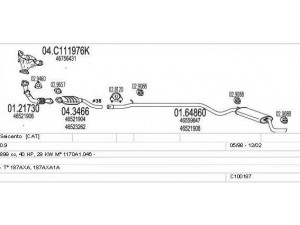 MTS C100187012896 išmetimo sistema 
 Išmetimo sistema -> Išmetimo sistema, visa