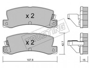 TRUSTING 164.2 stabdžių trinkelių rinkinys, diskinis stabdys 
 Techninės priežiūros dalys -> Papildomas remontas
04466-12070, 04466-12110, 04466-12120