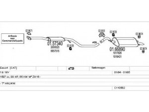 MTS C110562008945 išmetimo sistema 
 Išmetimo sistema -> Išmetimo sistema, visa
