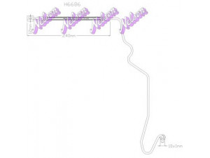 Brovex-Nelson H6686 stabdžių žarnelė 
 Stabdžių sistema -> Stabdžių žarnelės
1J0611764AD, 1J0611764K, 1J0611764R