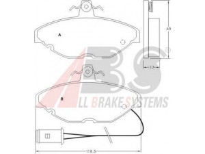 A.B.S. 36513 stabdžių trinkelių rinkinys, diskinis stabdys 
 Techninės priežiūros dalys -> Papildomas remontas
BHM7237, GBP276, GBP656, GBP90288