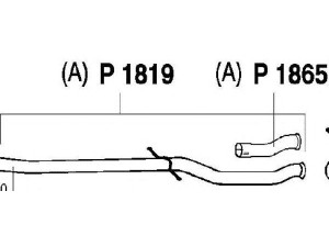 FENNO P1819 išleidimo kolektorius 
 Išmetimo sistema -> Išmetimo vamzdžiai
BM50032, repair pipe